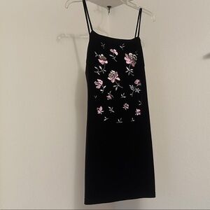Elegant Black Floral Dress